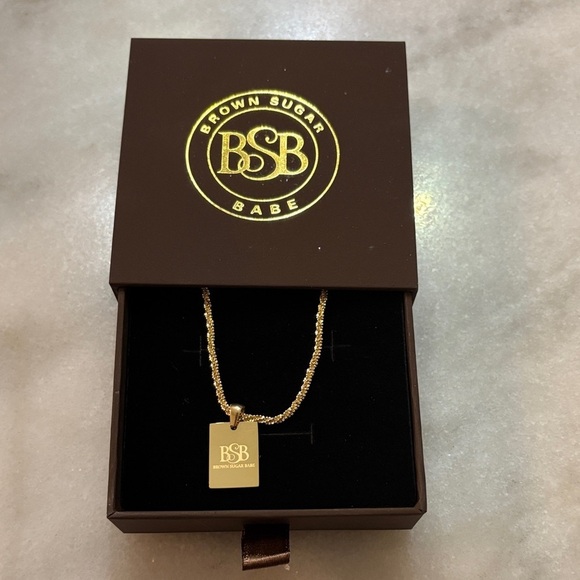 Brown Sugar Babe Jewelry - Limited Edition BSB Gold Necklace with Pendant